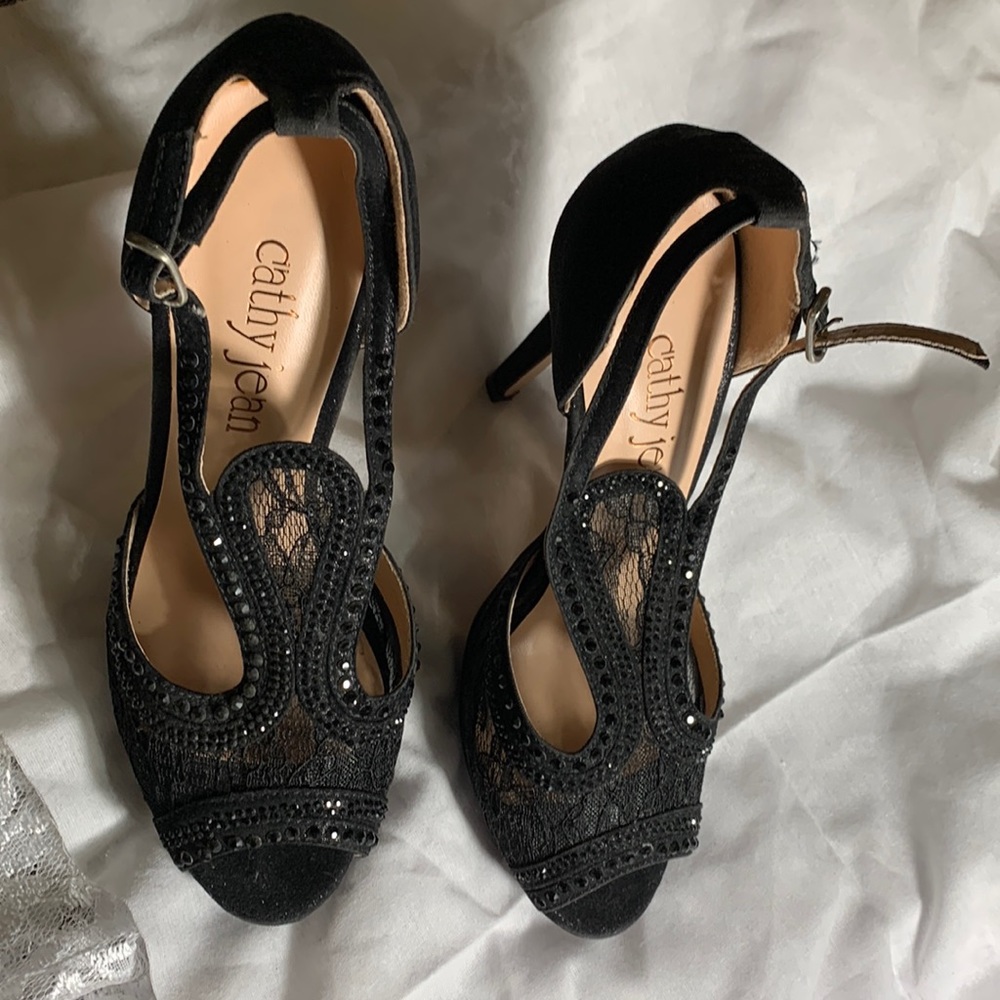 Cathy Jean open toe high heels